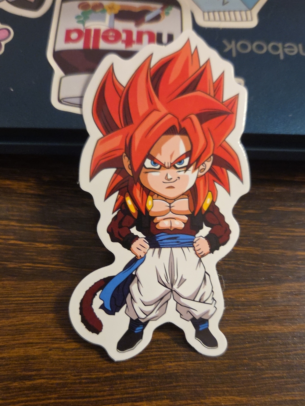 Red-Haired Anime Action Figure Sticker for Kids - Unbranded